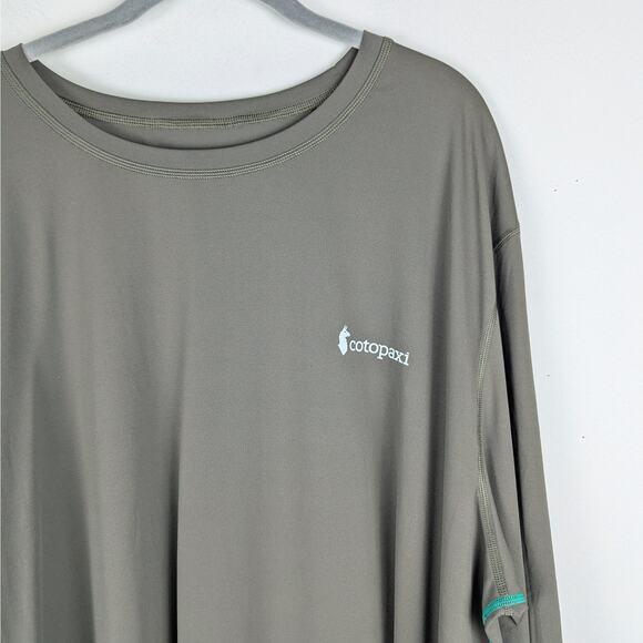 Cotopaxi Fino Long-Sleeve Tech T-Shirt Gray Green Crew Neck‎ Stretch Size XXXL - Picture 3 of 5